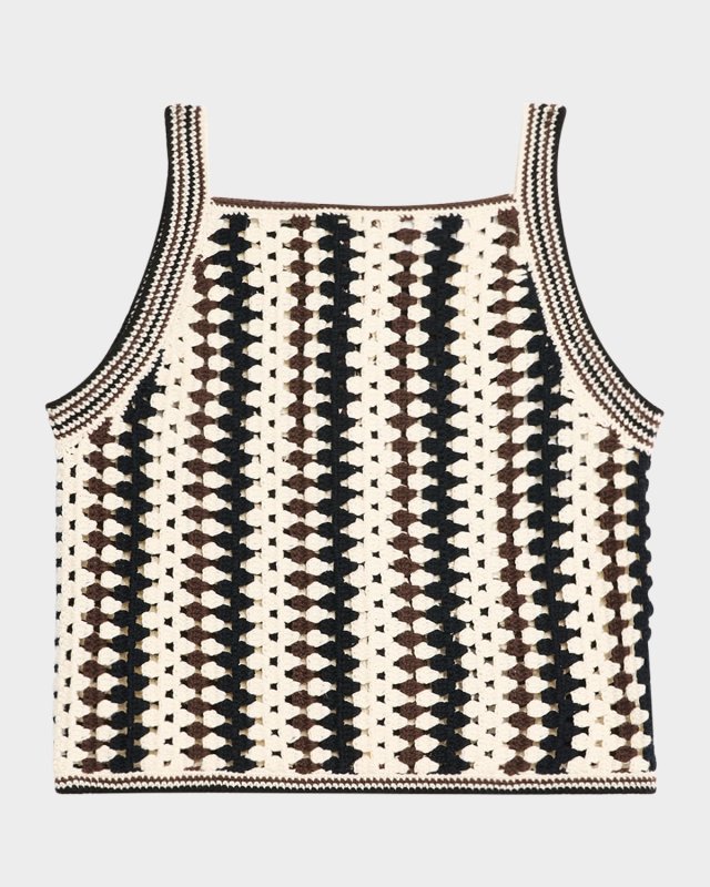 Kerry Striped Crochet Top